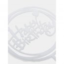 превью фото 2 - Topper ukrashenie dlya torta happy birthdayv kruglom dizayne