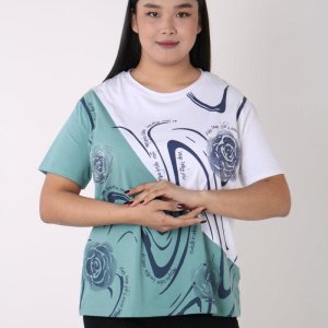 Женская футболка  с рисунками - код 148194