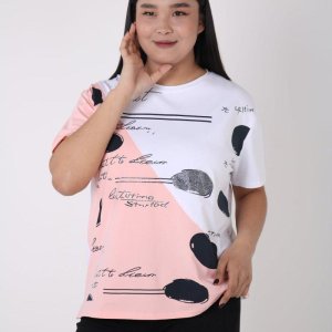 Женская футболка  с рисунками - код 148210