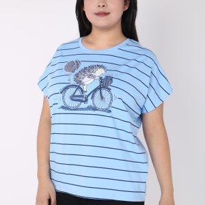 Женская футболка с полосками - код 149954