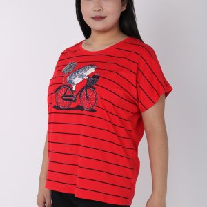 Женская футболка с полосками - код 149957