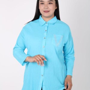 Женская рубашка длинный рукав - код 149981