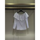блузка белая - код 57829