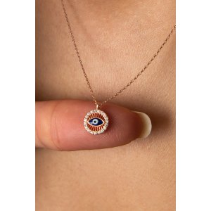 Серебренное Ожерелье 925 Модель Розовый Глаз PP3791 Larin Silver - код 83158