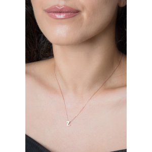Серебряное Ожерелье 925 с Буквой Z в Обьёме 3D PP001L Larin Silver - код 83284