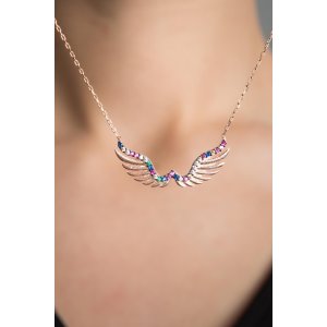 Серебряное Ожерелье Модель Крылья Ангела Pp2600 Larin Silver - код 83685