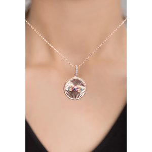 Серебряное Ожерелье с Розовым Покрытием и Бесконечности Серебра 925 Пробы PP2518 Larin Silver - код 84144