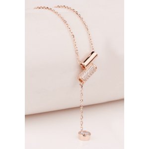 Ожерелье с Розовым Покрытием из Стерлингового Серебра 925 Пробы UVPS102349 Larin Silver - код 86951