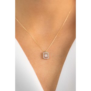 Серебряное Ожерелье 925 Дизайном Багет ESK2002 Larin Silver - код 87513
