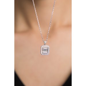 Серебряное Ожерелье 925 Дизайном Багет ESK2002 Larin Silver - код 91361