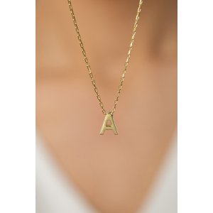 Серебряное Ожерелье 925 с Буквой A в Обьёме 3D PP001L Larin Silver - код 91364