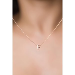 Серебряное Ожерелье 925 с Буквой F в Обьёме 3D PP001L Larin Silver - код 91365